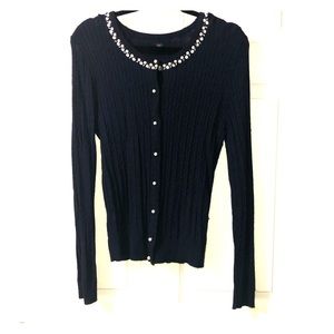Tommy Hilfiger Navy Blue Button Down Sweater